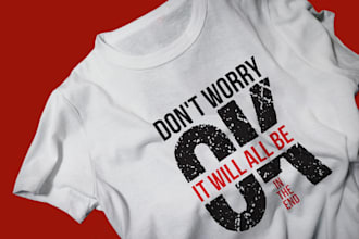 do amazing custom typography t shirt design