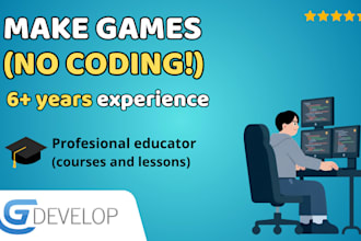 teach you no code game development in gdevelop