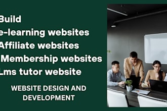 travel affiliate website,elearning website,lms tutor website, membership website