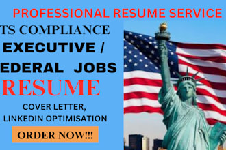 write ats compliance executive, federal jobs resume, cover letter, linkedin