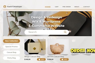design wix ecommerce website and redesign ur business website with free full SEO