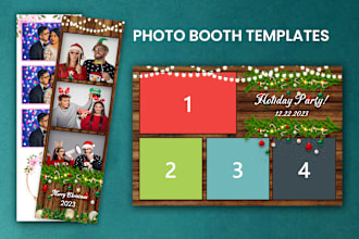 design photobooth template in 6 hours, photo booth overlay