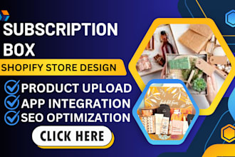 design custom subscription box website membership subscription box shopify store