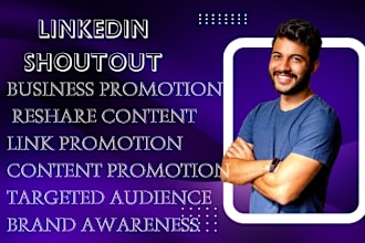 share, promote and shoutout your content, link, files to 3m linkedin audience