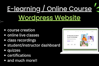 design responsive elearning wordpress website