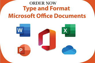 type and format microsoft word document for you
