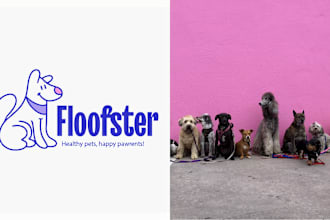 create animal cat dog pet care veterinary logo