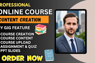 create an online course content, course creation, course curriculum, elearning