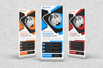 do magnificent roll up banner design within 6 hours