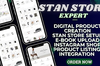 set up stan, instagram link in bio store, linktree set up design stan store
