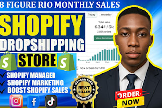 do shopify manager 8 figure ROI monthly sales for shopify dropshipping store