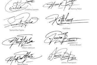 create unique handwritten signature logo