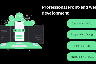 be your personal front end web developer using html css bootstrap js