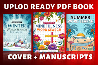 design theme based custom word search puzzles activity book cover