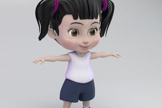 create 2d music video, 2d cartoon character,  character animation, kid animation