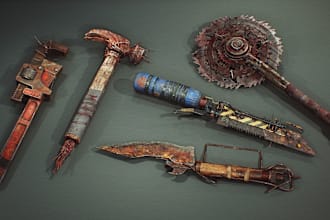 do 3d game props weapon model unity game asset sword gun vehicle for your game