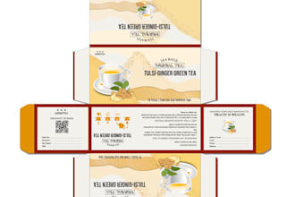 create product label and 3d mockups for you