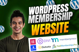 build wordpress membership website using memberpress or outseta or memberstack