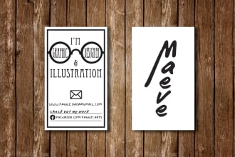 create a outstanding illustration business card