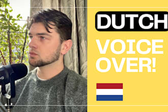 record your dutch nederlandse voice over or dubbing