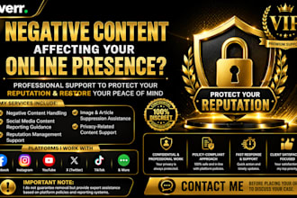 handle negative content and social media reputation support