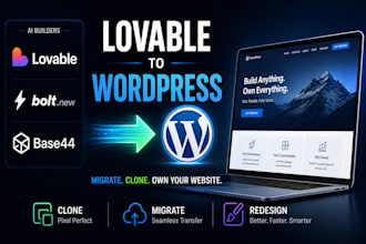 convert lovable to wordpress, clone or migrate ai websites