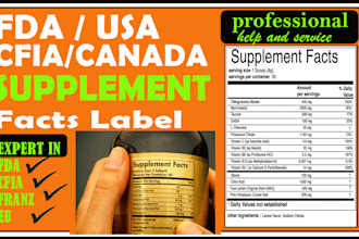 create supplement label compliant with fda and canada rules