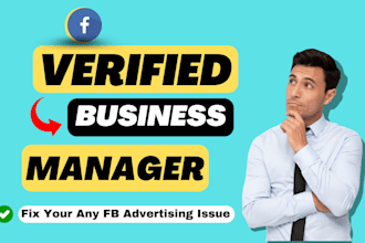 fix and provide facebook business manager with profile or immortal bm within 1hr
