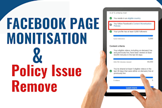 completed facebook page monetization criteria and policy issue remove