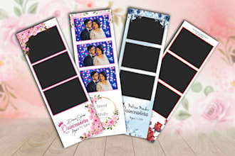 design high quality 2x6 photo booth templates and overlays for any event