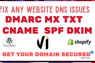 fix any wordpress dns, wix dns, shopify dns domain dns