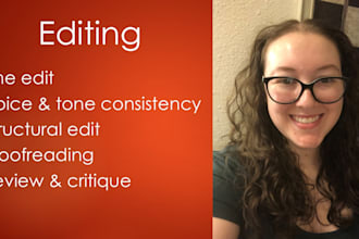 read your story, book, or poem and suggest edits