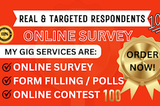 get over 500 real respondents for your online survey or polls form filling