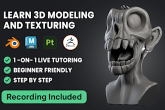 teach you 3d modeling and texturing in blender and maya