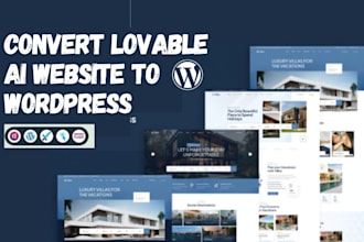 convert lovable ai to wordpress, clone lovable ai website, redesign lovable ai