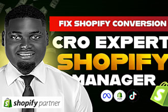 be shopify manager,shopify virtual assistant VA and store manager for sales cro