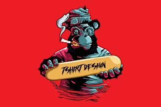 design cartoon streetwear tshirt mascot logo tshirt design
