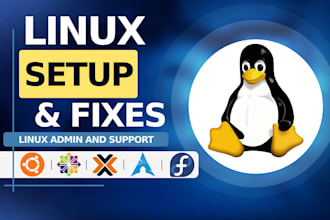 install and setup linux server, troubleshoot and fix linux server problems