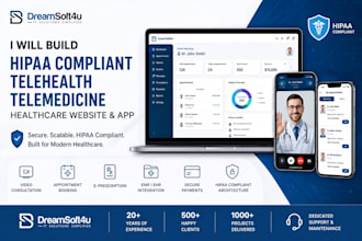 build hipaa compliant telehealth telemedicine healthcare website and app