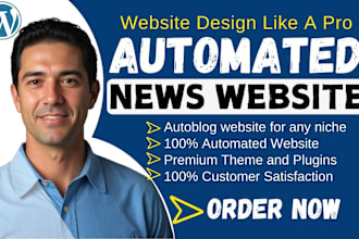 build automated blog website, news website, law website, hotel booking website