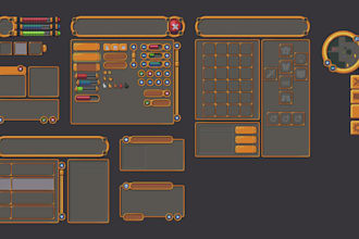 do pixel art ui, pixel hud for your game, pixel art, game interface, game asset