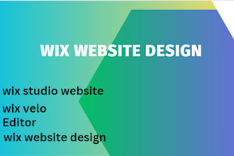 build wix website design wix studio wix velo editor with unlimited revision
