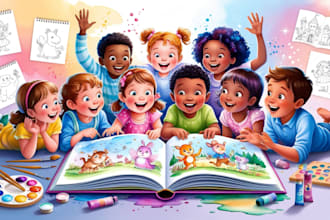 children story book illustration kids illustration watercolor illustration book