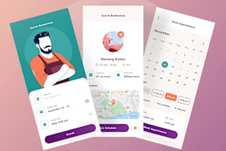 develop salon app, barber service appointment booking app, spa app,