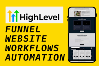 build go high level funnel website workflow automation sales gohighlevel expert