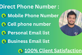 collect direct phone numbers, mobile phone numbers, and cell phone