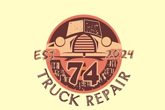 design awesome truck repair logo