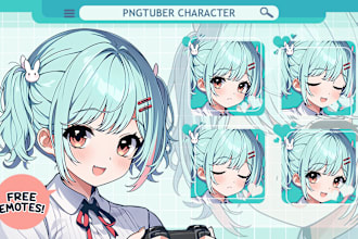 draw custom pngtuber or vtuber in anime style for streaming