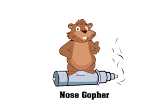 design nose hair and cartoon logo