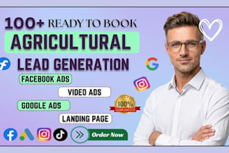 generate agricultural leads lawn care landscaping landing page via facebook ads